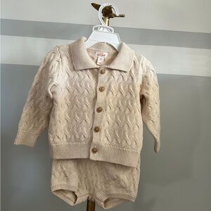 Cat & Jack Cable-Knit Kids Sweater Set - Beige